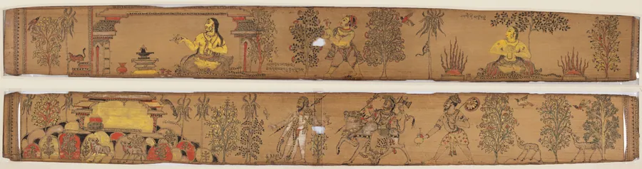 A Prince Performs Austerities (recto); Shiva and His Followers Return to Mount Kailash (verso), from a Romance of Chandrabhanu and Lavanyavati of Upendra Bhanja (1670–1740)
