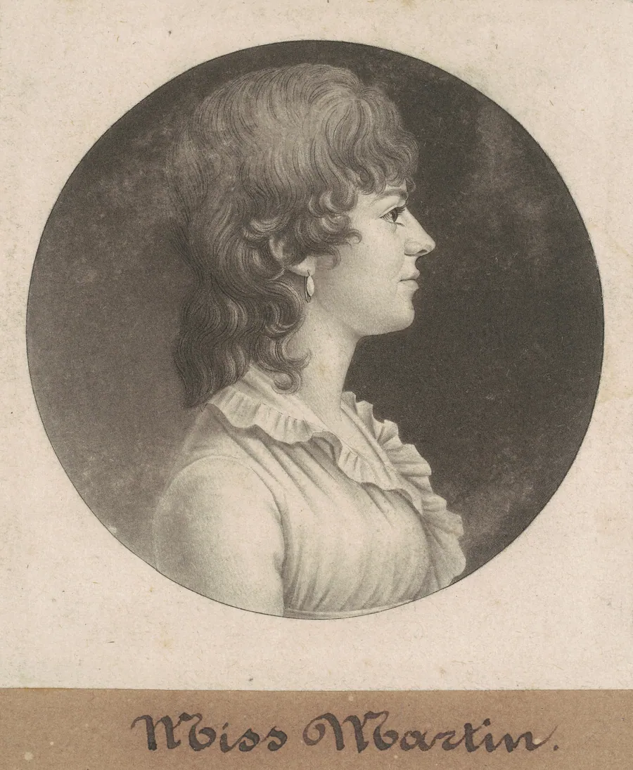 Miss Martin by Charles B. J. Févret de Saint-Mémin