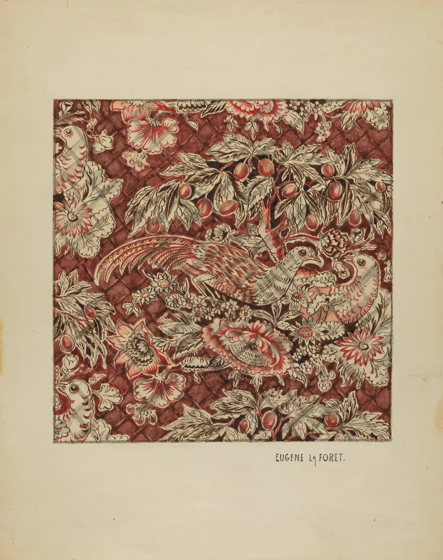 Quilted Chintz Coverlet by Eugene La Foret