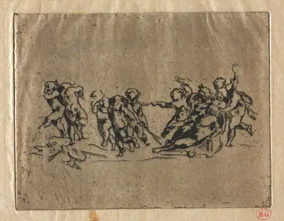 Bacchanal with Children and Chariot