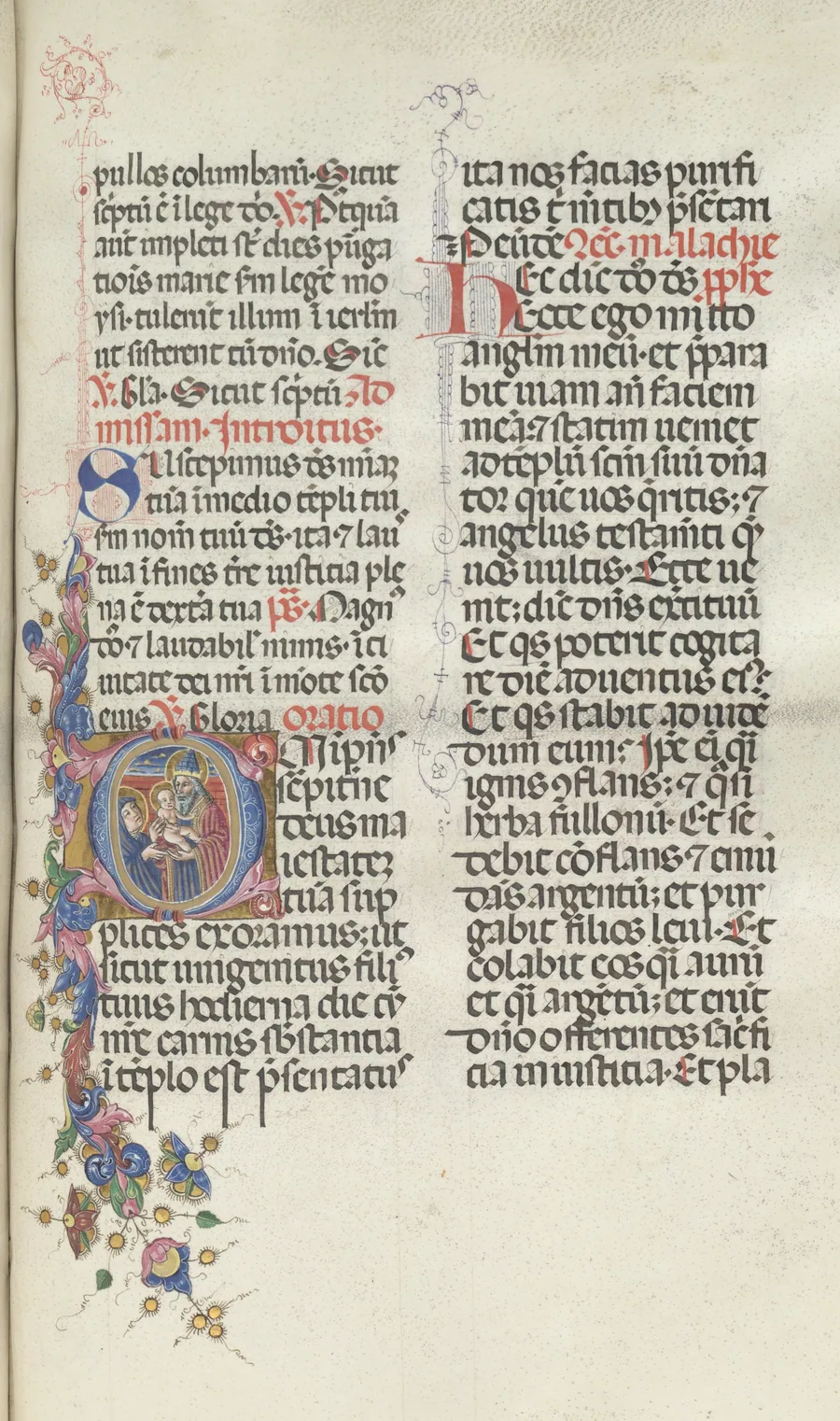 Missale: Fol. 270: Presentation of Christ to Simeon by Giapeco Caporali