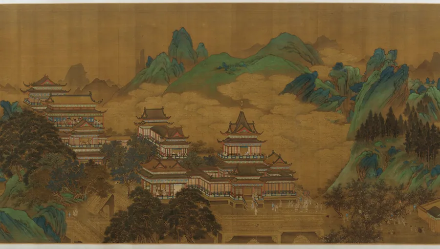 The Peach Festival of the Queen Mother of the West by Formerly attributed to Fang Chunnian (ca. 1225-1264)