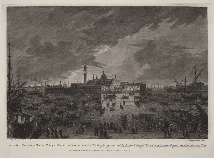 Christmas Eve Procession to San Giorgio Maggiore by Giovanni Battista Brustolon