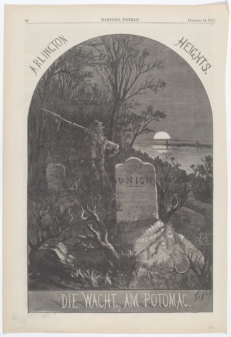 Arlington Heights. Die Wacht. Am Potomac. by Thomas Nast
