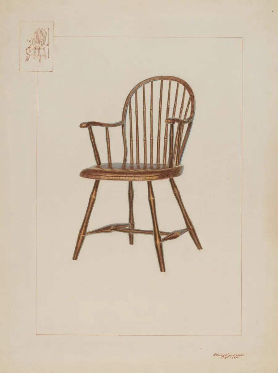 Windsor Bamboo-turned Chair by Edward L. Loper