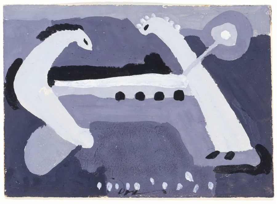 Black and White by Arthur Dove, born Canandaigua, NY 1880-died Huntington, NY 1946