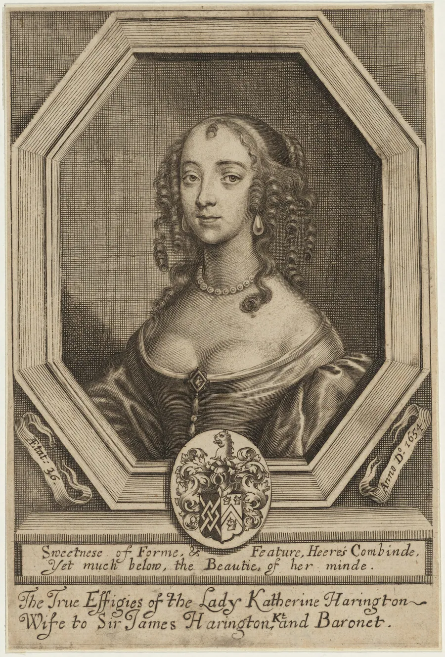 Lady Katherine Harrington by William Faithorne