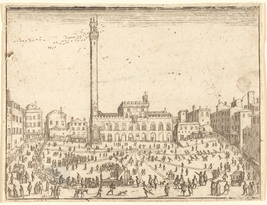 Piazza Publicca, Siena by Italian 17th Century