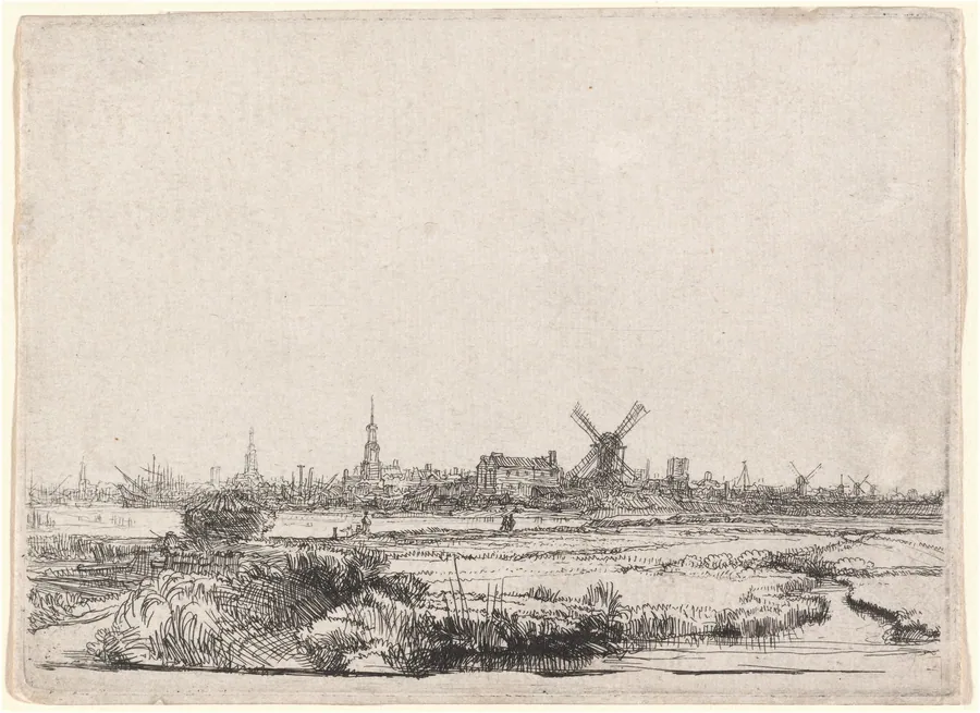 View of Amsterdam from the Northwest by Rembrandt van Rijn