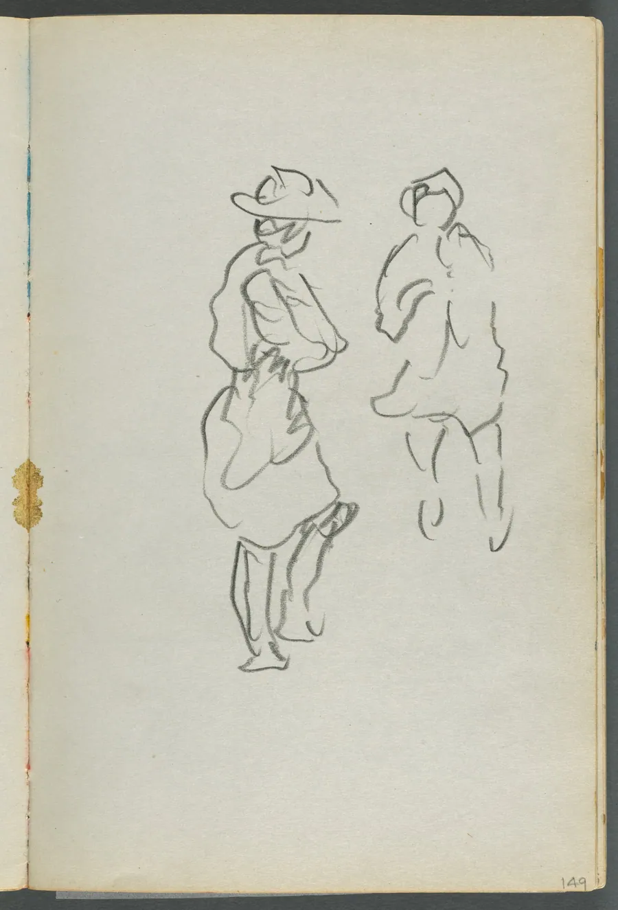 Sketchbook, The Dells, N° 127, page 149: Two Figures by Maurice Prendergast