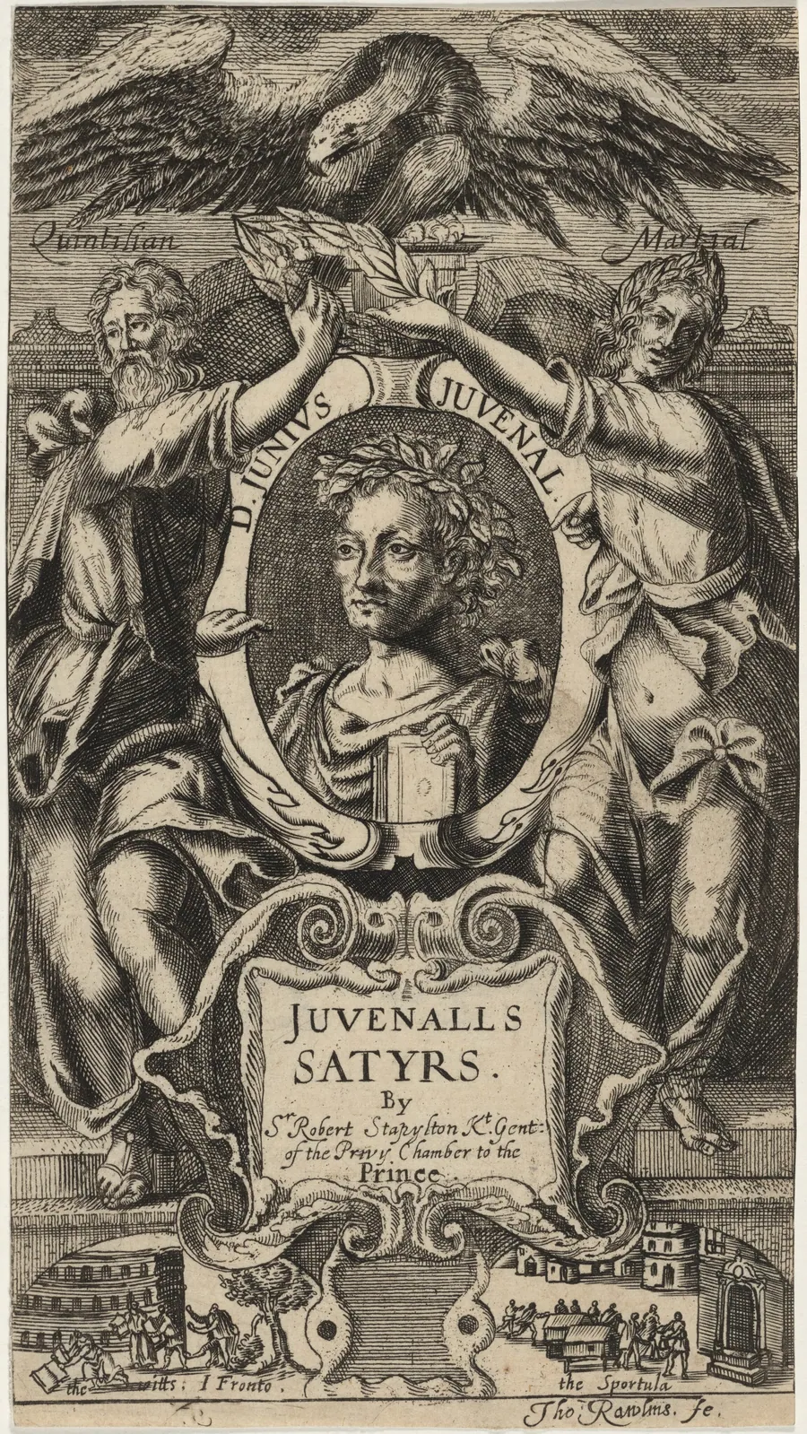 Title Page to Juvenal's Satyrs, by Sir R. Stapleton by Thomas Rawlins
