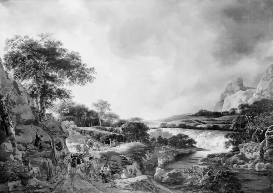 Landskab med Jacob og englen by Herman Naiwincx