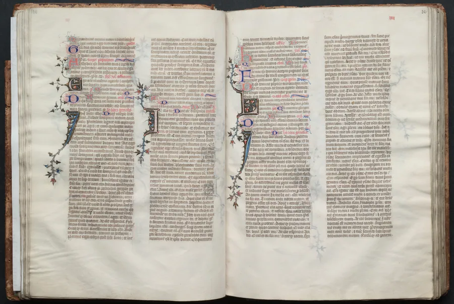 The Gotha Missal:  Fol. 32r, Text by Master of the Boqueteaux