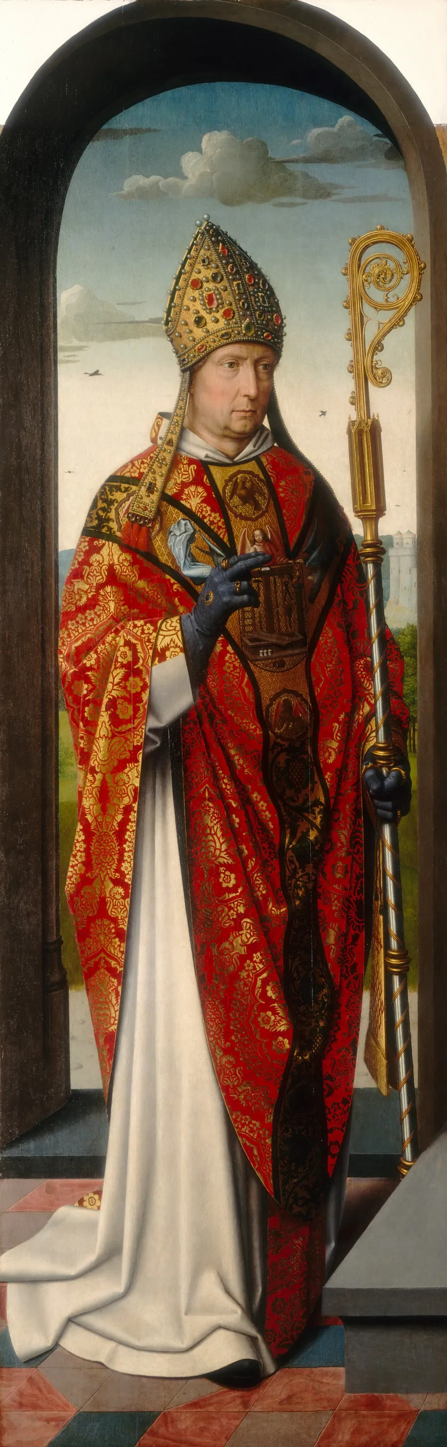 The Saint Anne Altarpiece: Saint Nicholas [left panel] by Gerard David