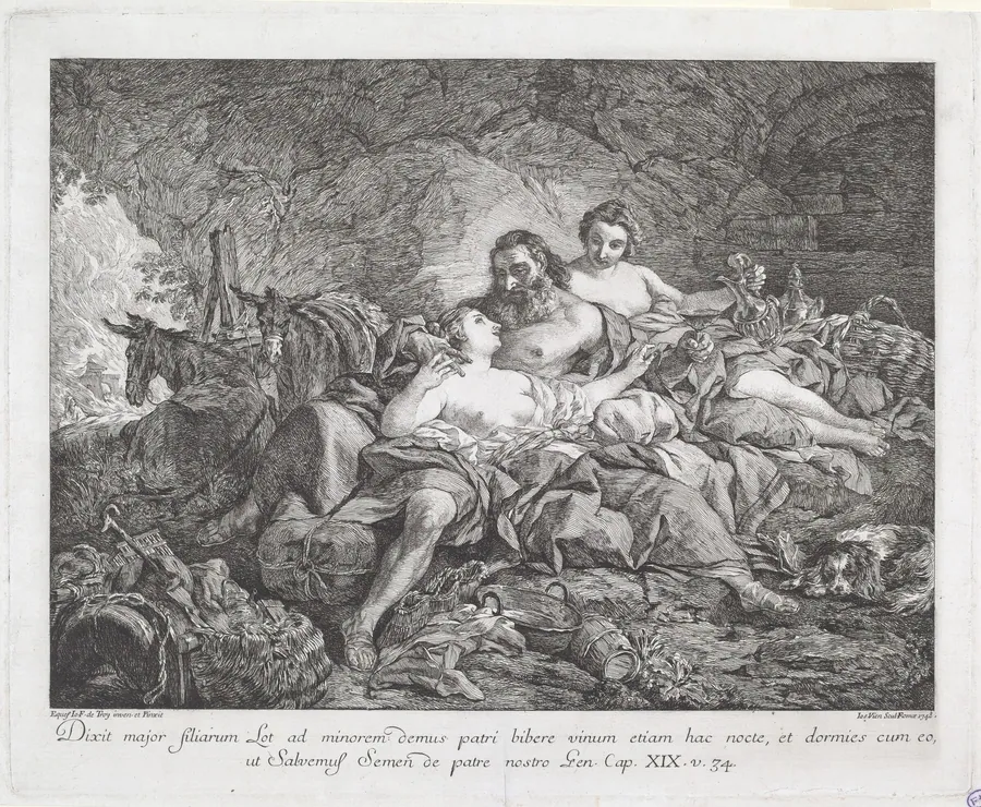Lot and His Daughters by Joseph-Marie Vien