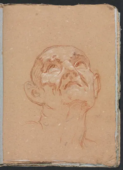 Verona Sketchbook: Male head (page 31)