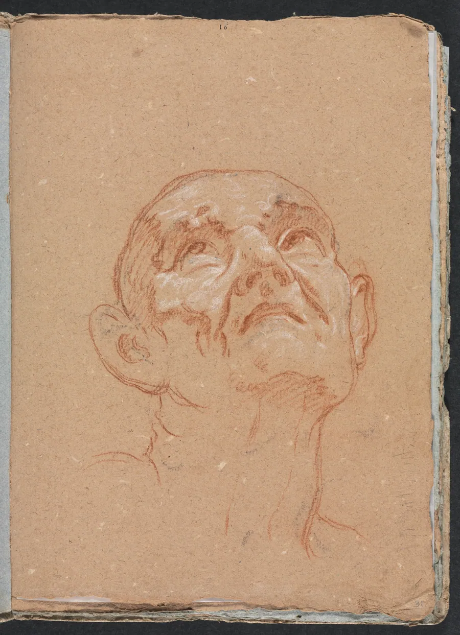 Verona Sketchbook: Male head (page 31) by Francesco Lorenzi