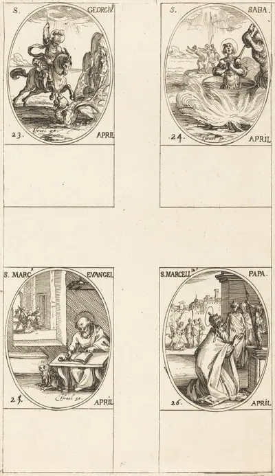 St. George; St. Sabas; St. Mark, Evangelist; St. Marcellin