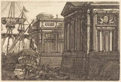Imaginary Port Scene