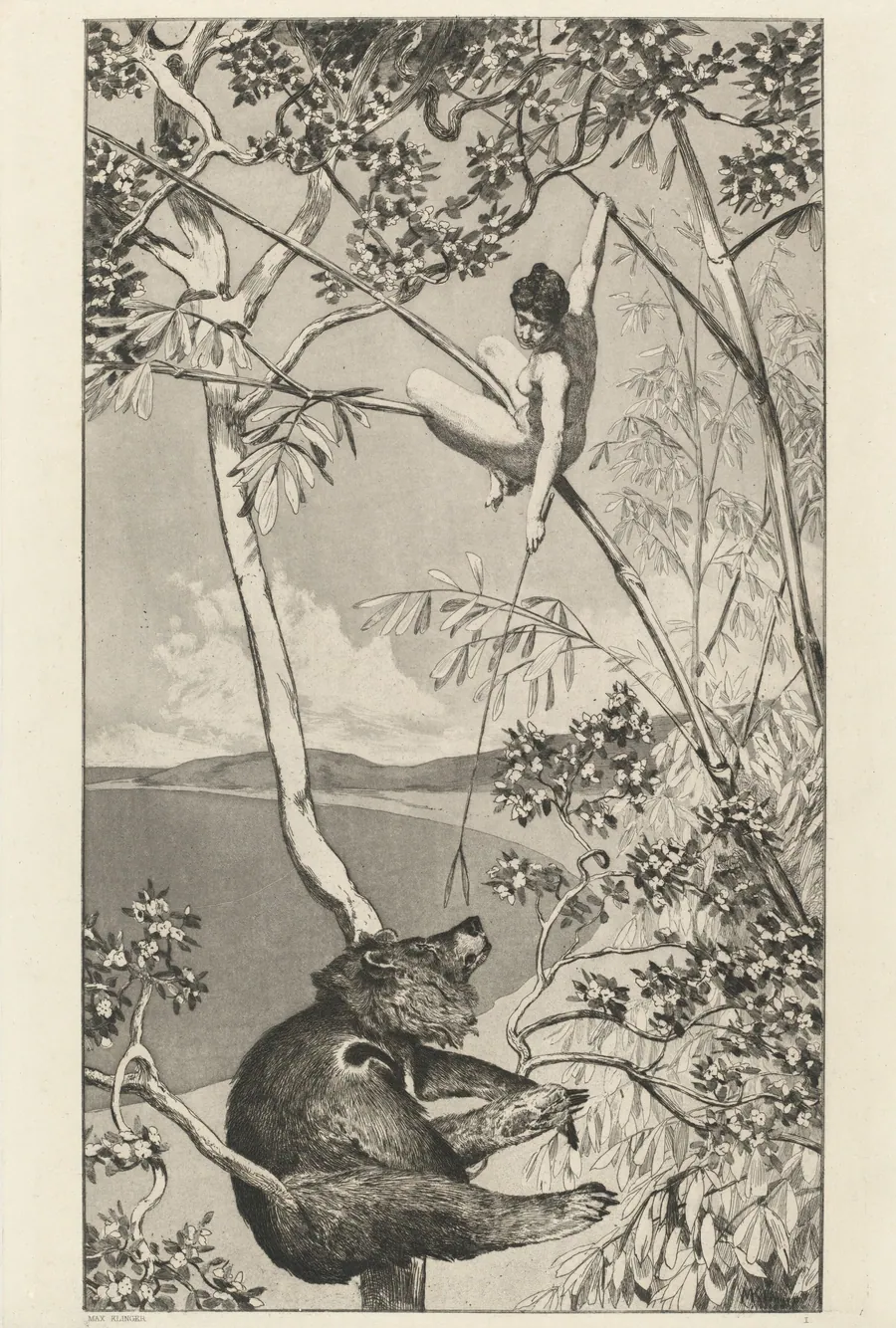 Bear and Elf (Bär und Elfe): pl.1 by Max Klinger