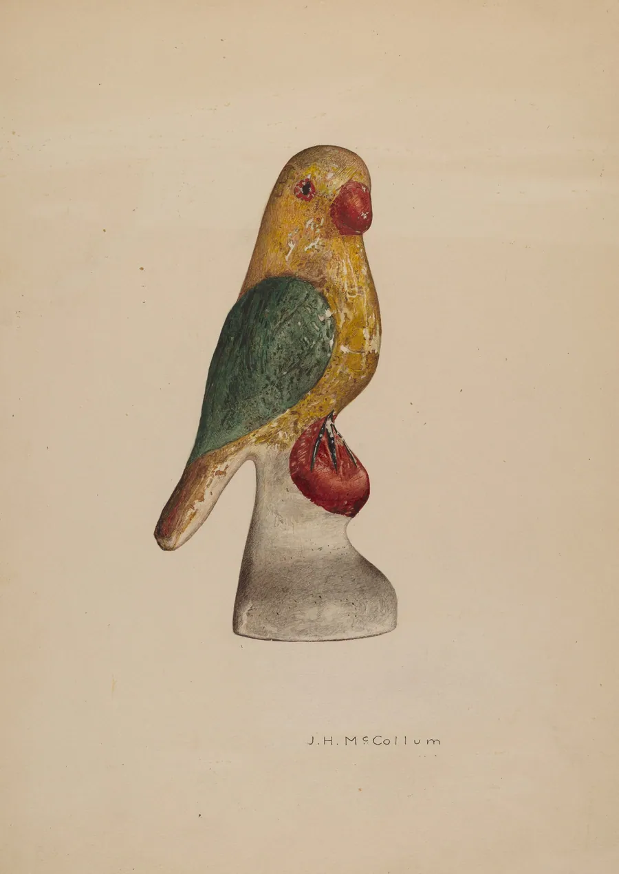 Chalkware Bird by J. Herman McCollum