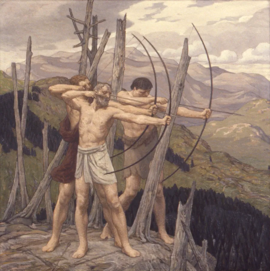 The Archers by Bryson Burroughs, born Hyde Park, MA 1869-died New York City 1934