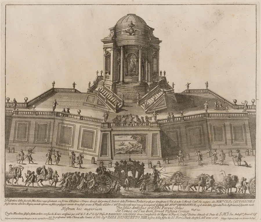 The Seconda Macchina for the Chinea of 1728: The Temple of Fortune by Filippo Vasconi
