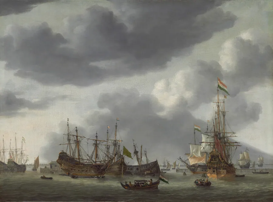 Amsterdam Harbor Scene by Reinier Nooms, called Zeeman