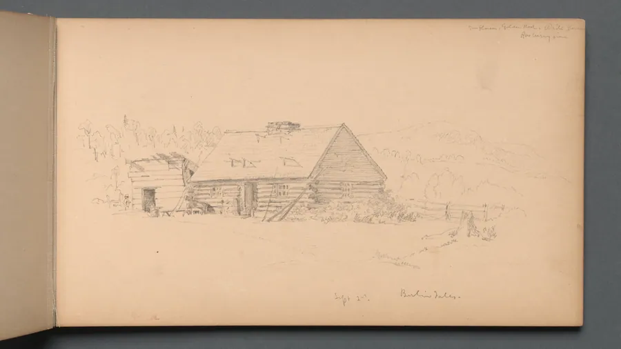 Sketchbook, page 14: "Berlin Falls September 2nd" by Sanford Robinson Gifford