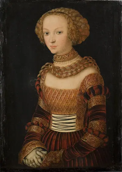 Portræt af en ung kvinde. Prinsesse Emilie af Sachsen?