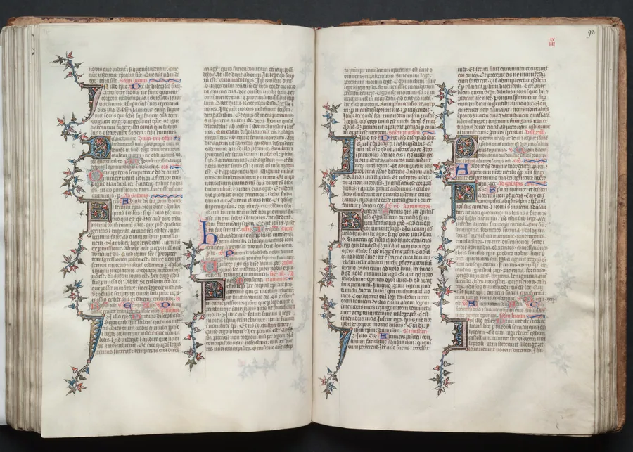 The Gotha Missal:  Fol. 91v, Text by Master of the Boqueteaux