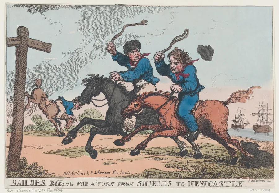 Sailors Riding For A Turn From Shields to Newcastle by Rudolph Ackermann, London