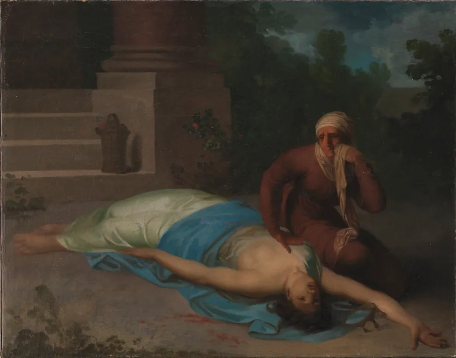 Den døende Messalina og hendes moder by Nicolai Abildgaard