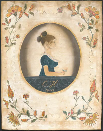 Woman Holding a Rose