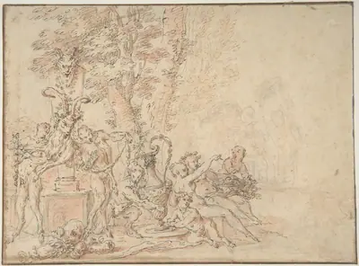 Satyrs Preparing for a Festival