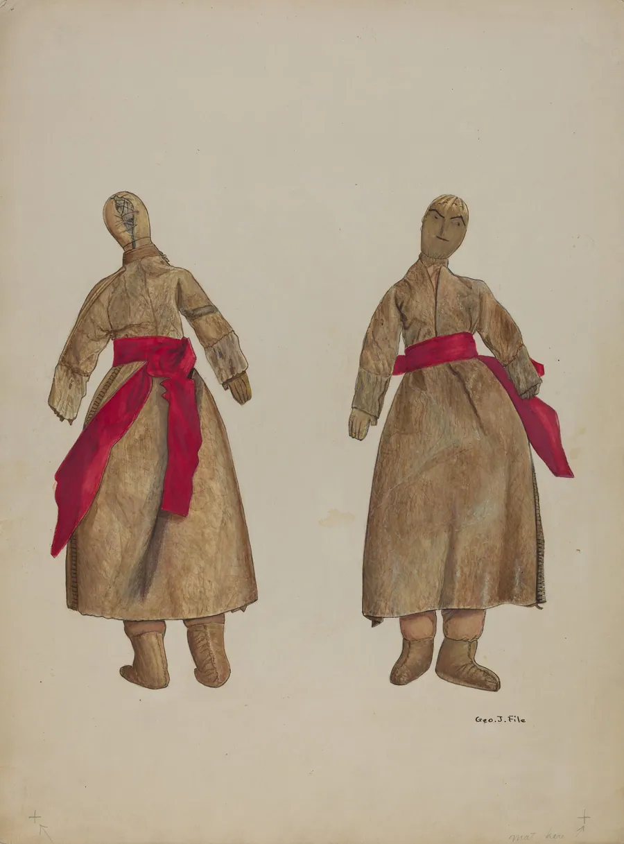 Woman Doll in Buckskin by George File