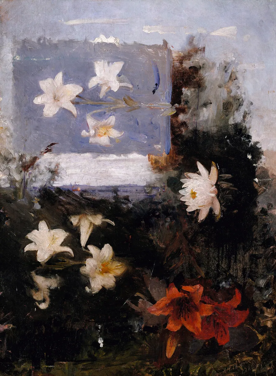 Flower Studies by Abbott Handerson Thayer, born Boston, MA 1849-died Dublin, NH 1921