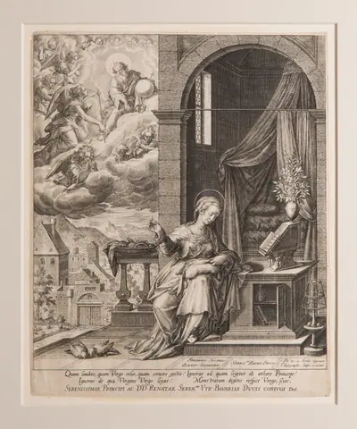 God Sending the Archangel Gabriel to the Virgin