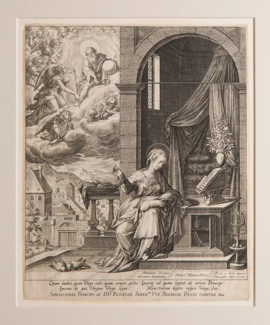 God Sending the Archangel Gabriel to the Virgin by Johann Sadeler I