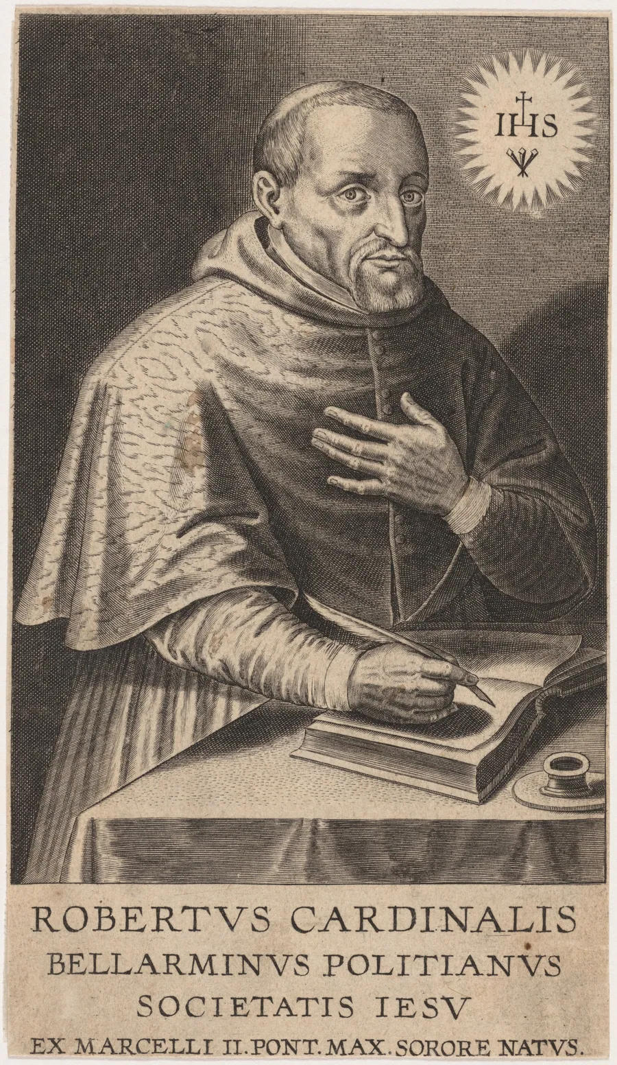 Roberto, Cardinal Bellarminus by Hieronymus Wierix