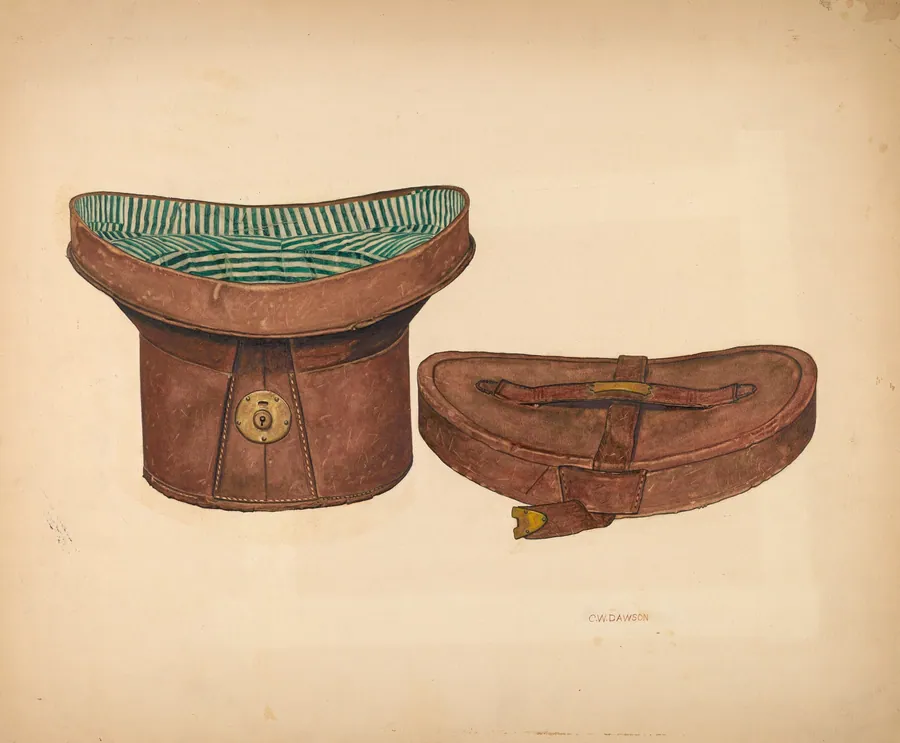 Leather Hat Box by Clarence W. Dawson
