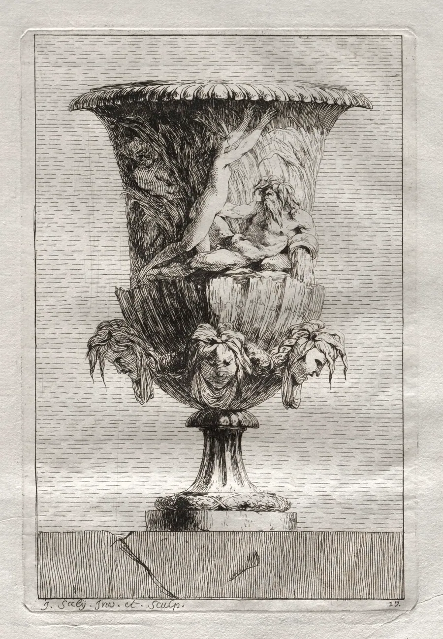 Suite of Vases:  Plate 17 by Jacques François Saly