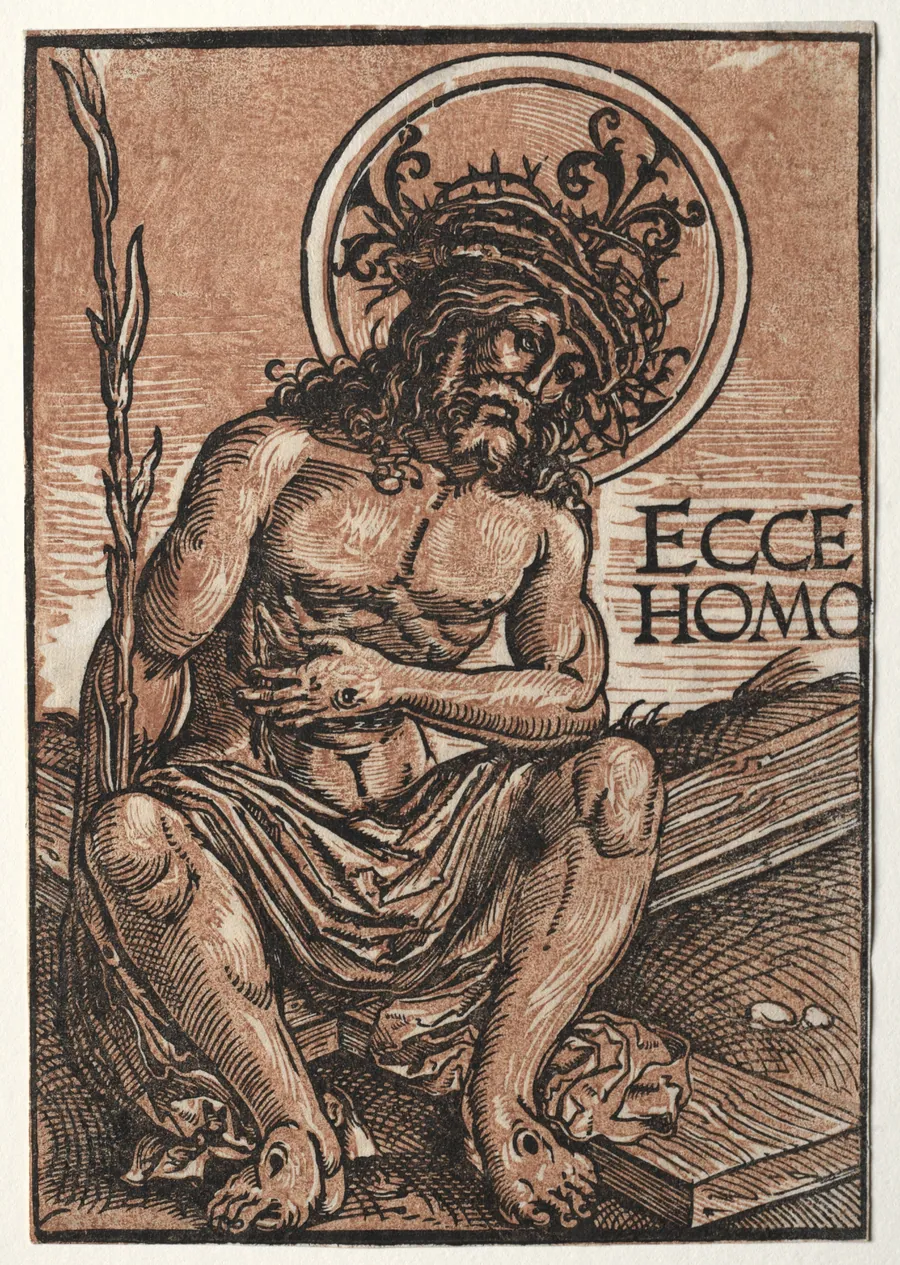 Man of Sorrows Seated on the Cross by Hans Weiditz