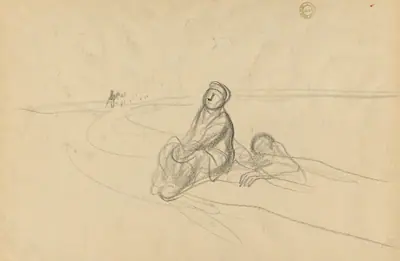 Two Figures on a Road (verso)