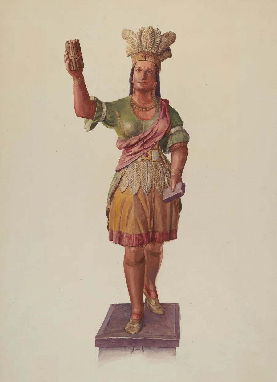 Cigar Store Pocahontas by Lucille Lacoursiere
