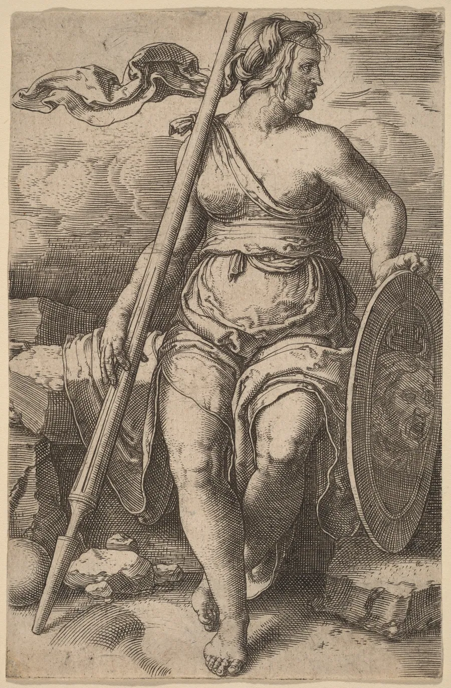 Pallas Athene by Lucas van Leyden