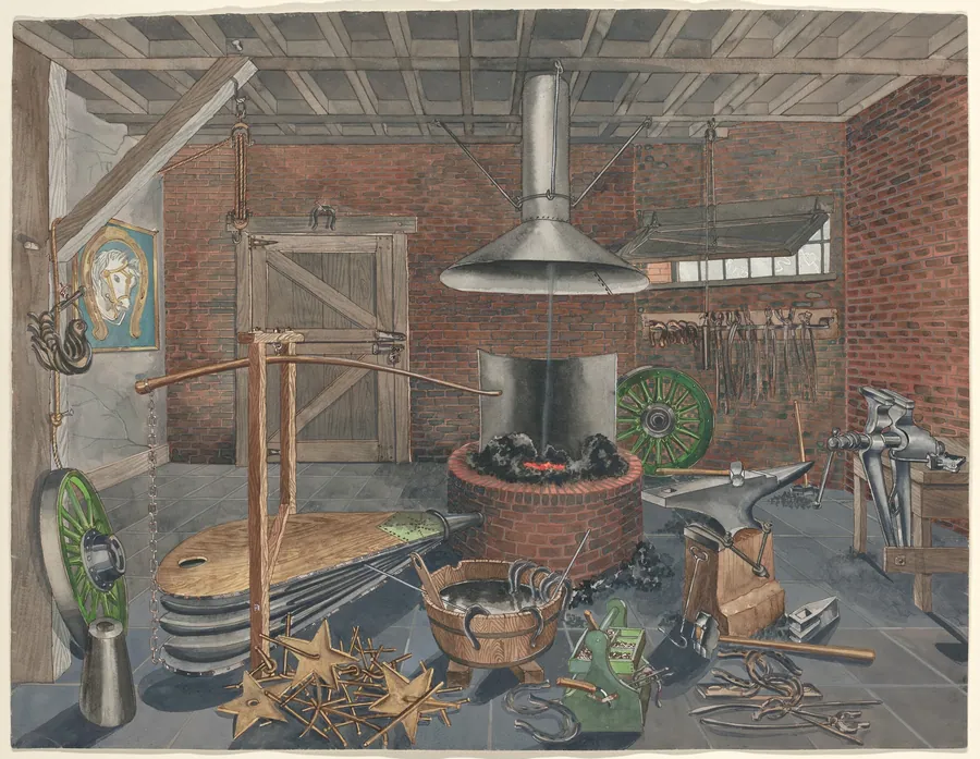 Blacksmith Shop by Perkins Harnly