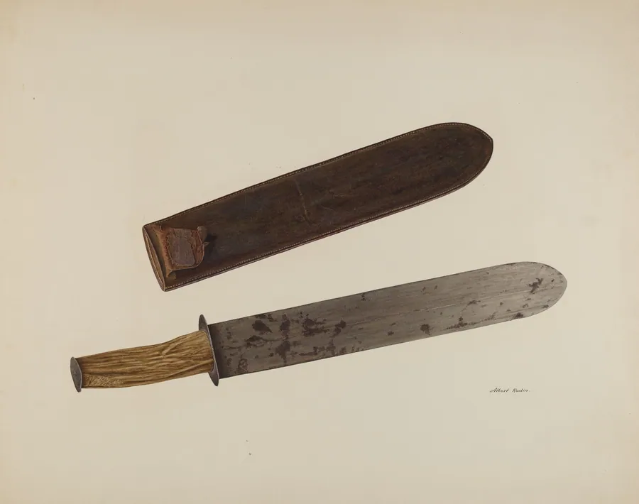Knife and Sheath by Albert Rudin