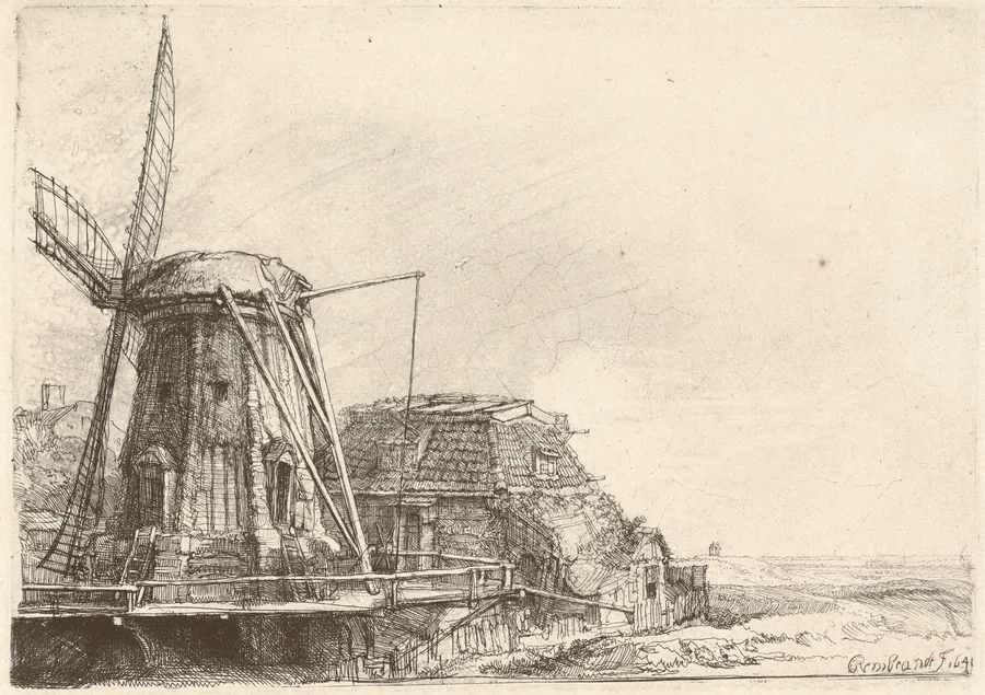 The Windmill by Rembrandt van Rijn