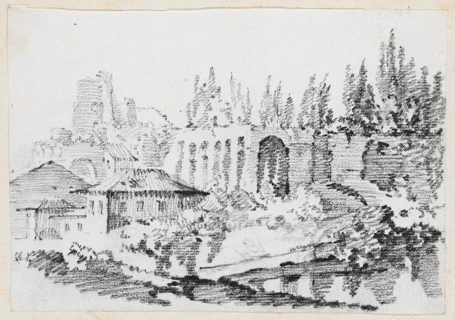 Ruins of the Imperial Palaces on the Palatine Hill by Joseph-Marie Vien